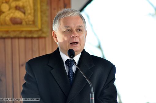 Prezydent Lech Kaczyński w Tuchowie, 2010 r.